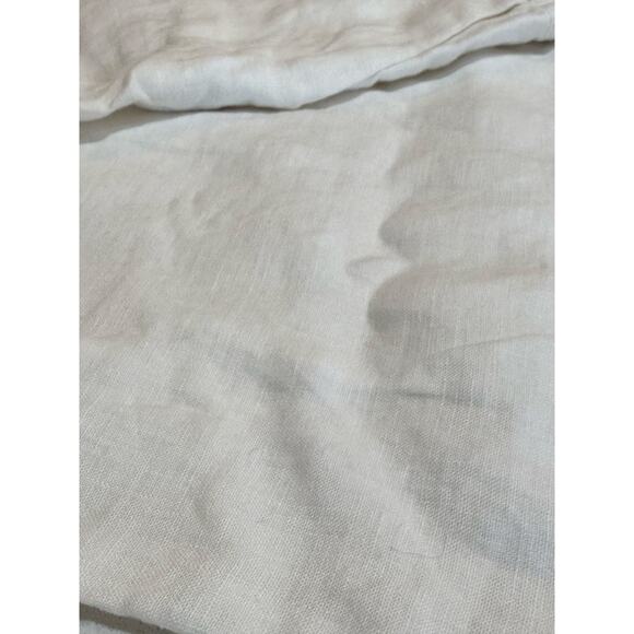 H & M 100% LINEN WHITE WIDE LEG PANTS WOMENS SIZE 6 - Picture 4 of 6